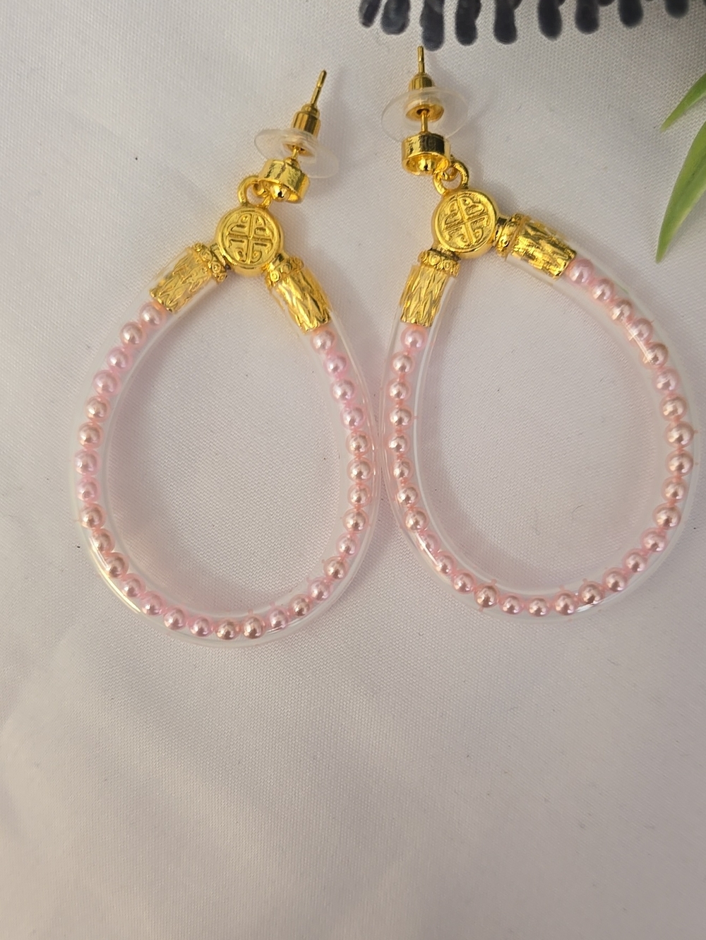 Budha All Weathers Beads Womens Earrings . Color Baby Pink.  (Not Budhagirls)